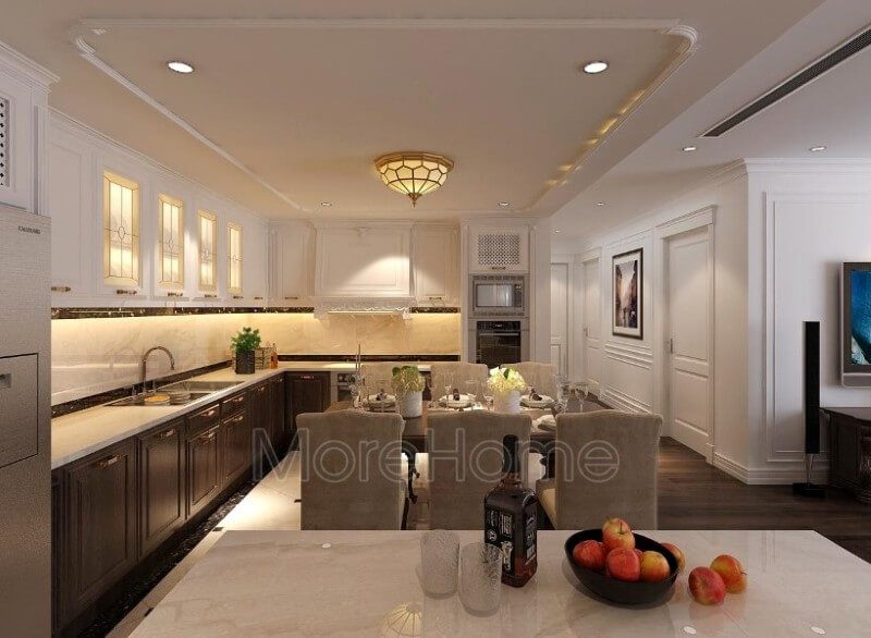 +22 Ý tưởng thiết kế phòng bếp căn hộ 3d đẹp, tiện nghi 2022-2024